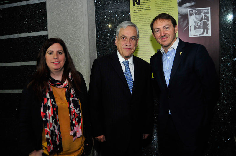 Judit Arteaga, Sebastián Piñera y Santiago Vivanco.